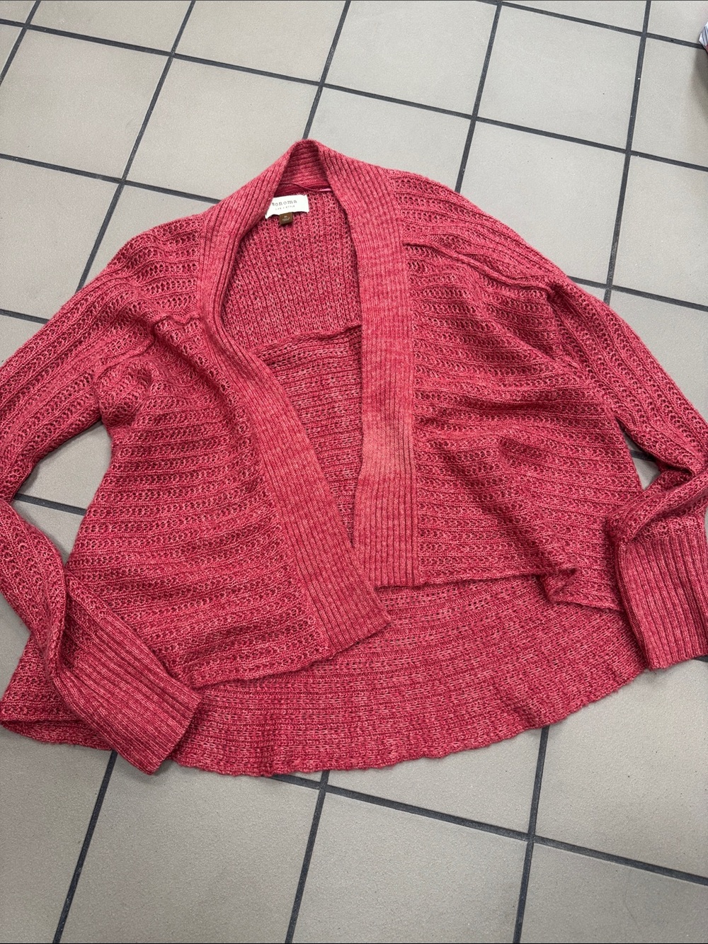 Sonoma Open-Front Draped Cardigan - Rose